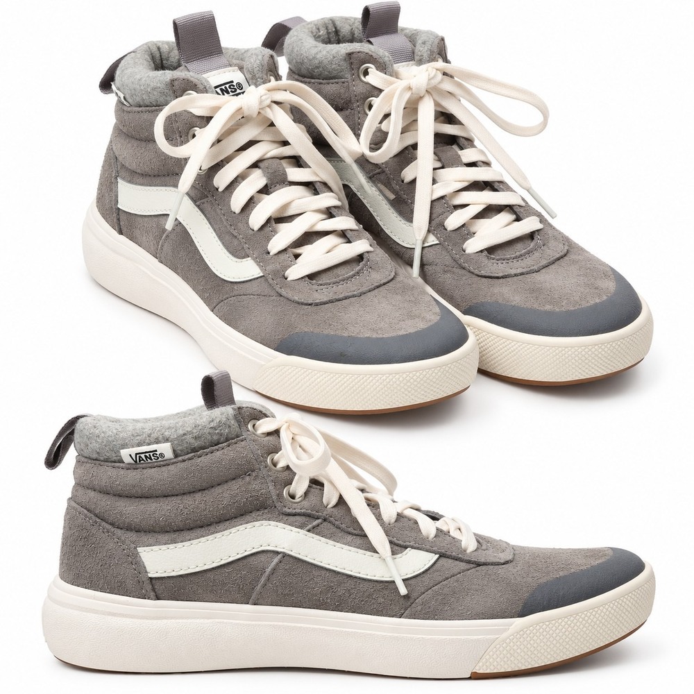 VANS UltraRange Hi MTE High-Top Sneaker Women/7 Men/5.5 Grey Suede Felt Upper